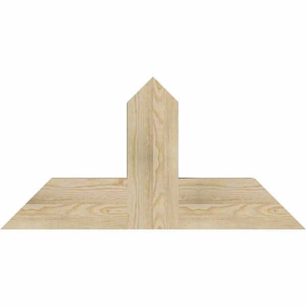 Ekena Millwork Portland Rough Sawn Timber Gable Bracket, Douglas Fir, 36"W x 18"H x 4"D x 6"F, 12/12 Pitch GBW036X18X0406POR00RDF - main